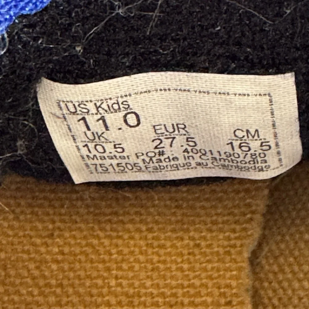 Size 11c - Vans Black/Chilipepper Easy Logo Sk8-Hi Shoes Kids